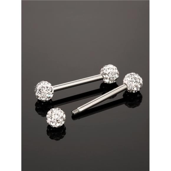 6 Pairs Nipple & Tongue Rings CZ Piercing Jewelry - Picture 4 of 6